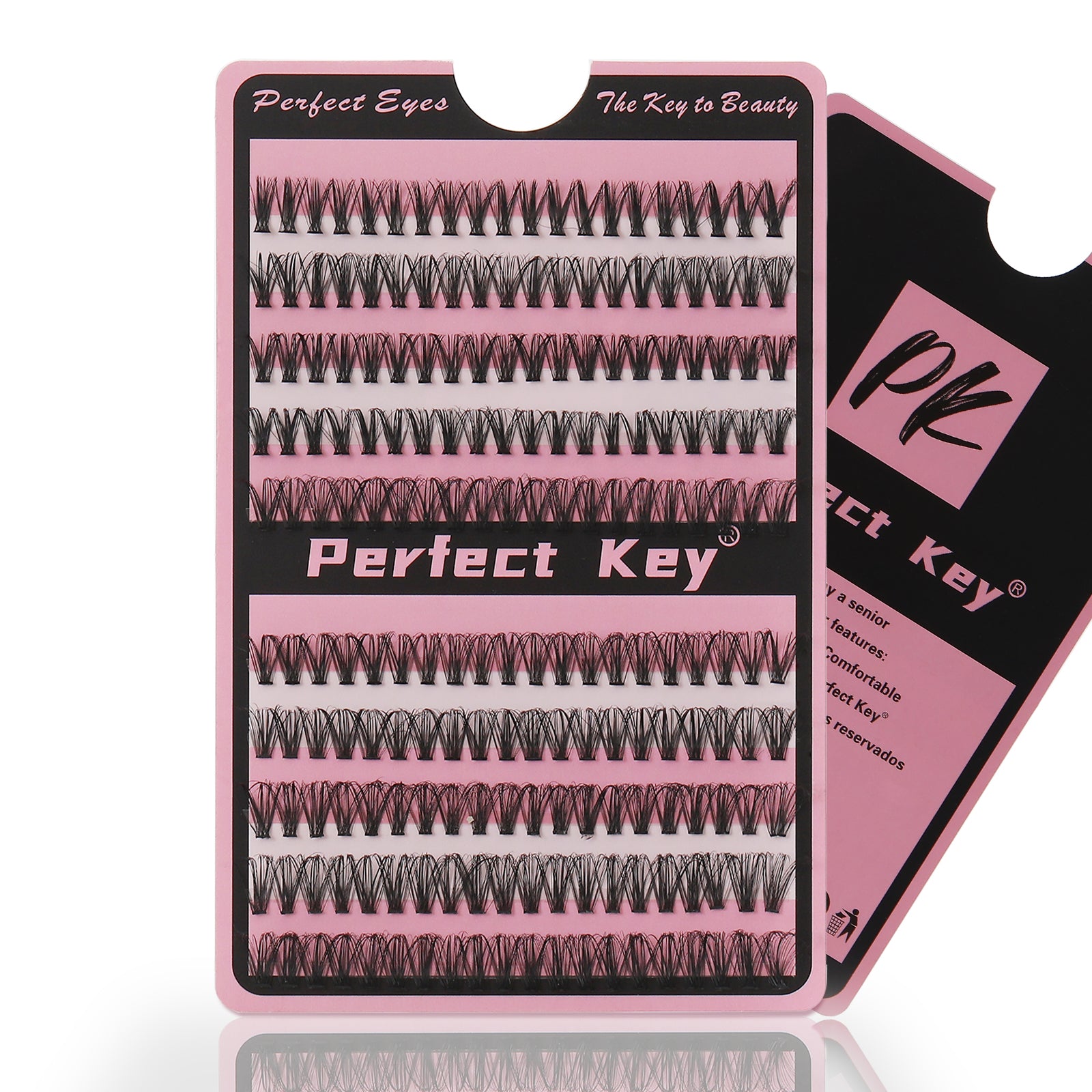 Perfectkey 30/40D Eyelashes Cluster Lashes 180pcs DIY Eyelash Extension D Curl Long Individual Lashes