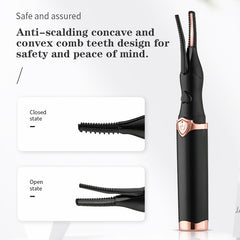 Electric Eyelash Curler Long Lasting Definition USB Rechargeable Heated Eyelash Curler