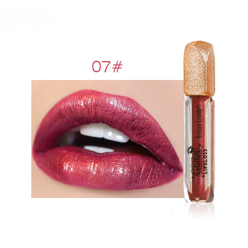 Perfectkey Glittei Lipgloss Shimmering Pearlized Glitter Lip Gloss Non-Stick Matte Lip Glaze