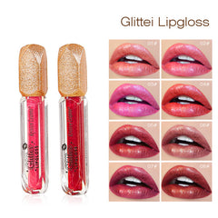 Perfectkey Glittei Lipgloss Shimmering Pearlized Glitter Lip Gloss Non-Stick Matte Lip Glaze