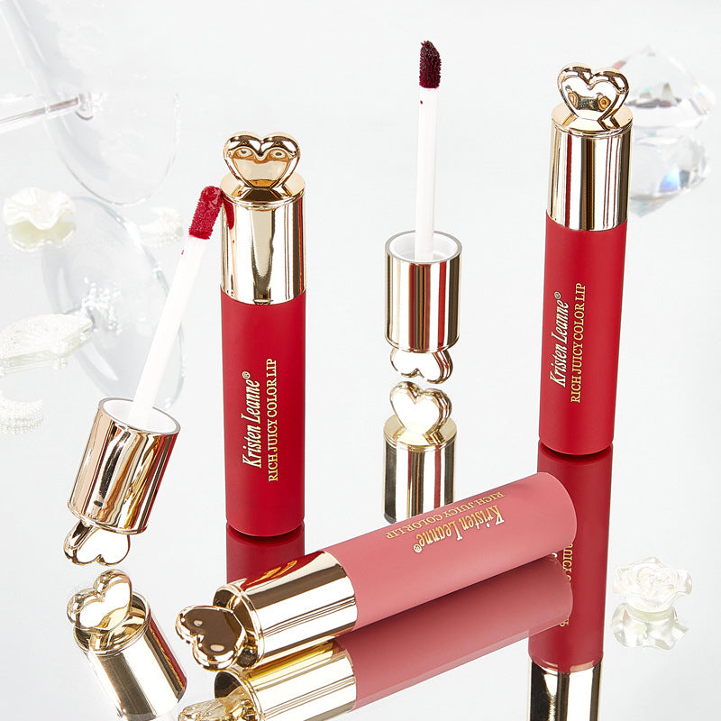 Perfectkey 8 Color Liquid Lipstick Anti Gravity Mirror Lip Glaze Fixed Color Moisture Lasting Lip Gloss