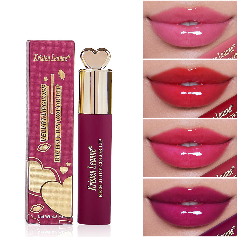Perfectkey 8 Color Liquid Lipstick Anti Gravity Mirror Lip Glaze Fixed Color Moisture Lasting Lip Gloss