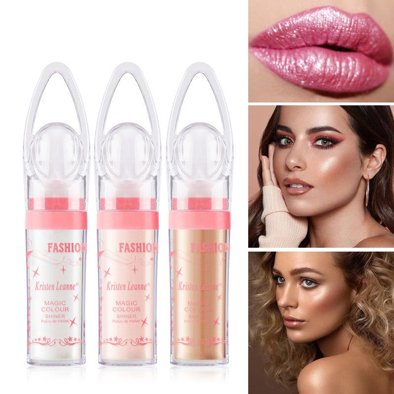 Perfectkey 3 Colors All Over Highlighting Natural Dimensional Highlighting Wizard Powder Pearlescent Glitter Powder