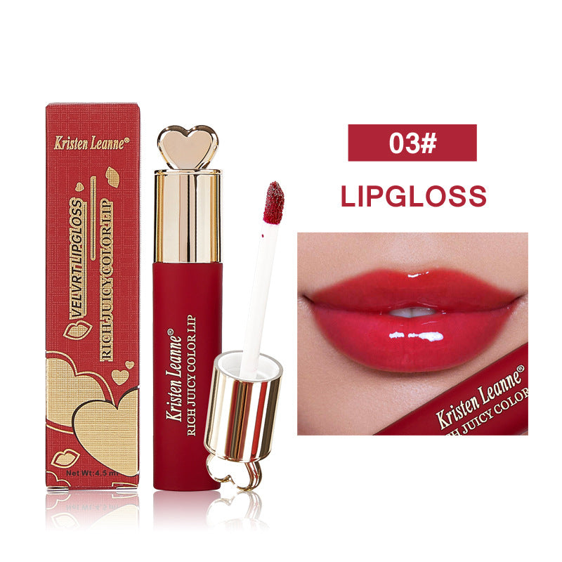 Perfectkey 8 Color Liquid Lipstick Anti Gravity Mirror Lip Glaze Fixed Color Moisture Lasting Lip Gloss