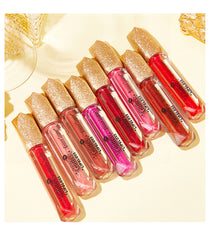 Perfectkey Glittei Lipgloss Shimmering Pearlized Glitter Lip Gloss Non-Stick Matte Lip Glaze