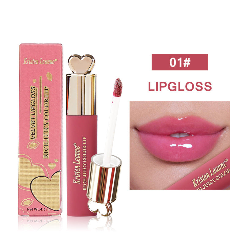 Perfectkey 8 Color Liquid Lipstick Anti Gravity Mirror Lip Glaze Fixed Color Moisture Lasting Lip Gloss